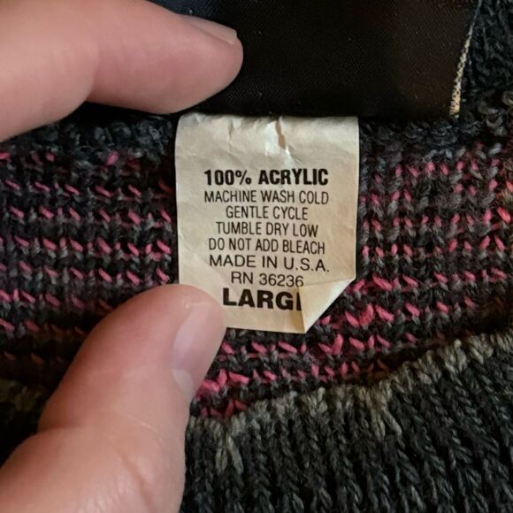 Vintage‎ 90’s Medallion Brand Floral Geometric Pattern Sweater Large Made in USA - Picture 4 of 4